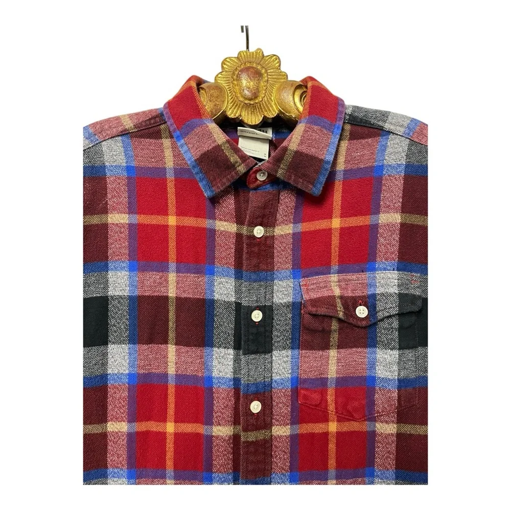 THE NORTH FACE Check Flannel Rugged Outdoors Long Sleeve Shirt Men’s Medium